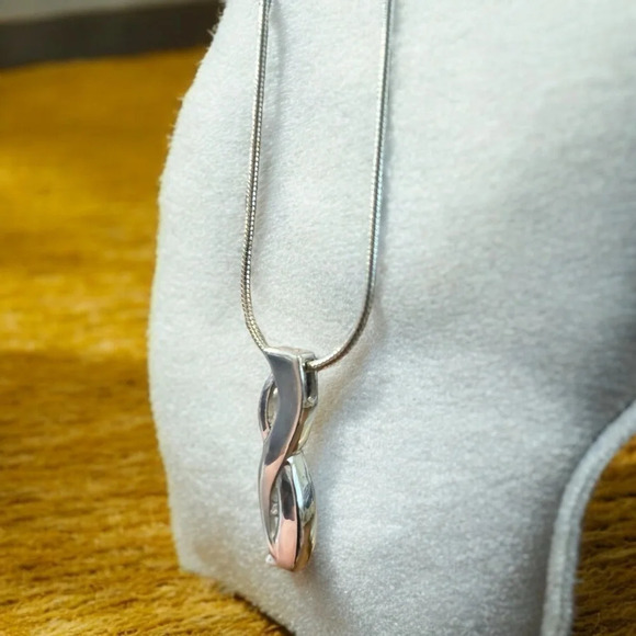 Krementz | Diamond Infinity Sterling Slide Pendant - Picture 3 of 12